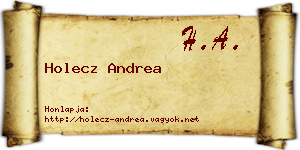 Holecz Andrea névjegykártya